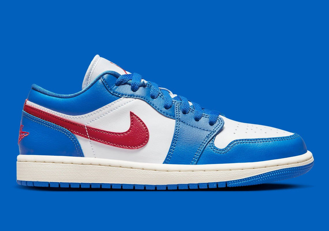 Jordan 1 Low Sport Blue Gym Red