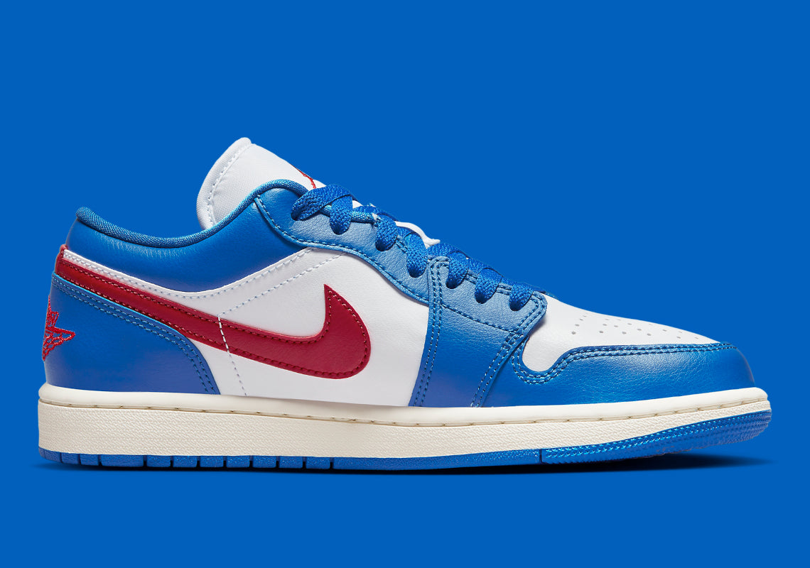 Jordan 1 Low Sport Blue Gym Red