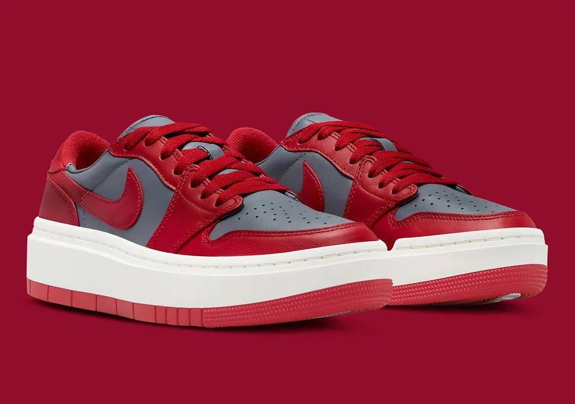 Jordan 1 Elevate Low Dark Grey Varsity Red