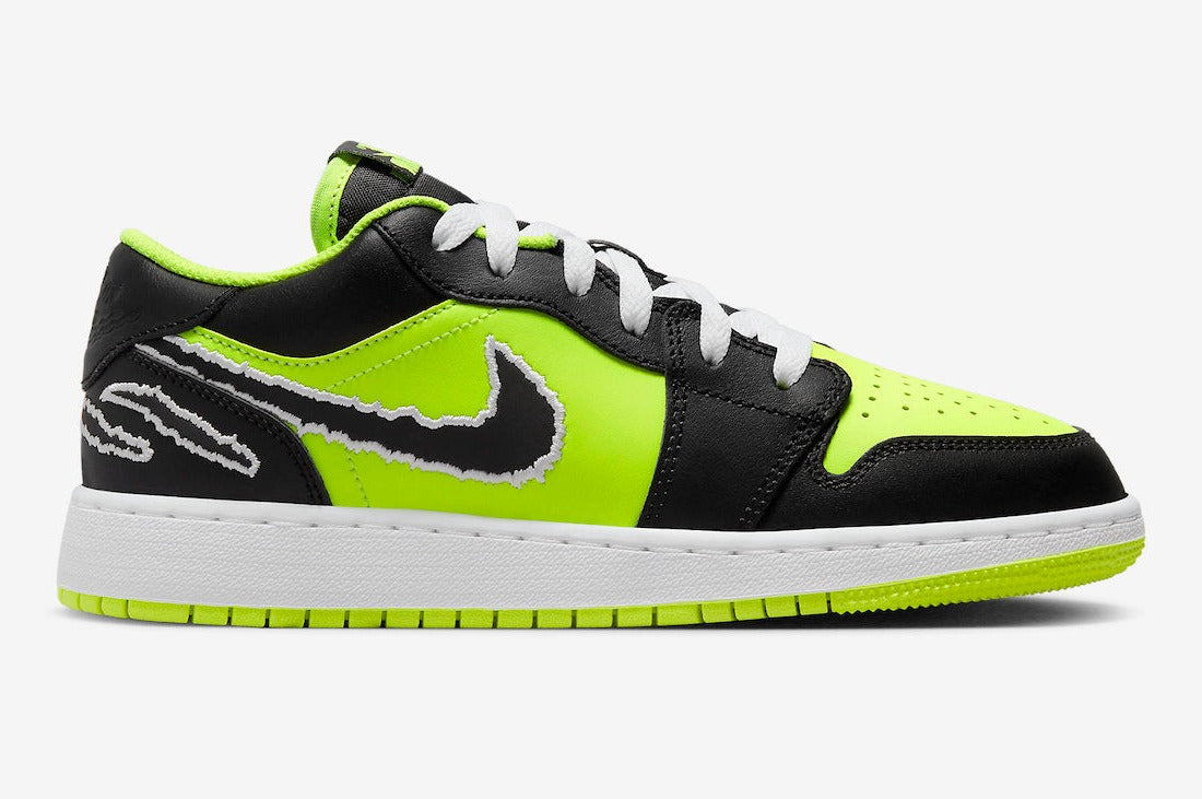 Jordan 1 Low SE Black Cat Volt