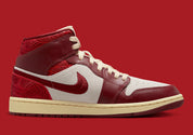 Jordan 1 Mid SE Tiki Leaf Team Red