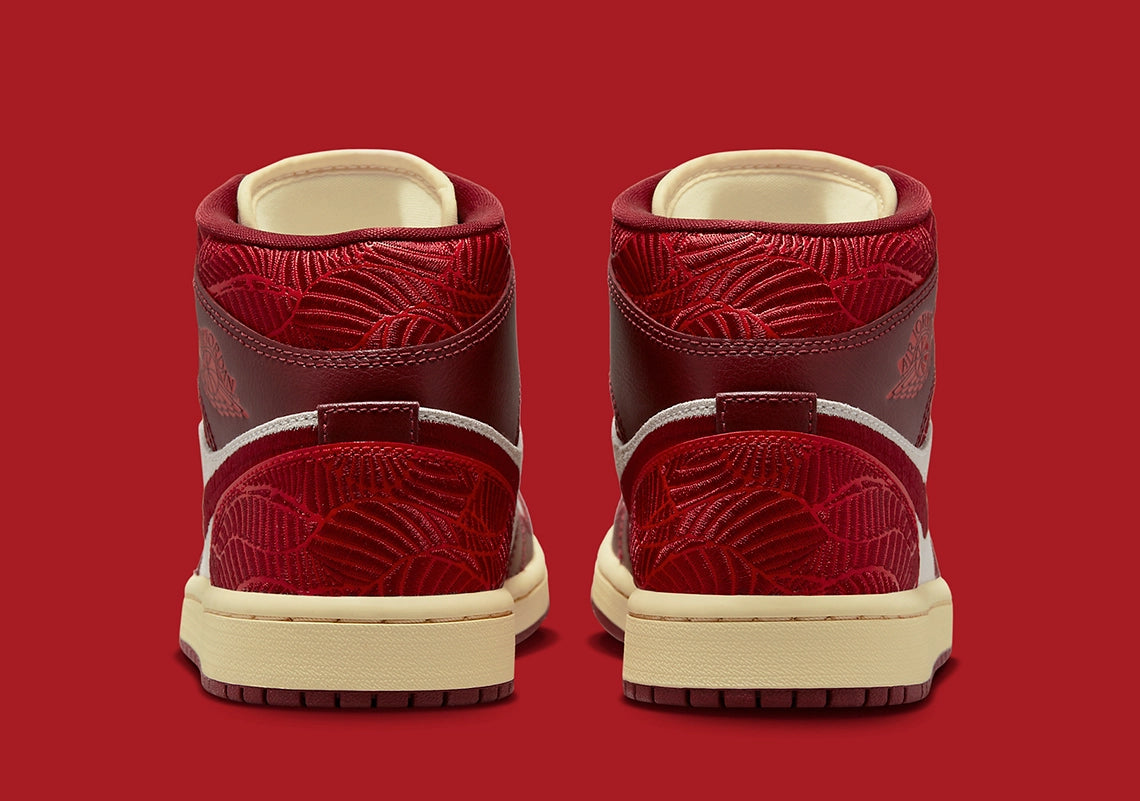 Jordan 1 Mid SE Tiki Leaf Team Red