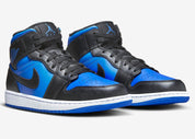 Jordan 1 Mid Black Royal Metallic