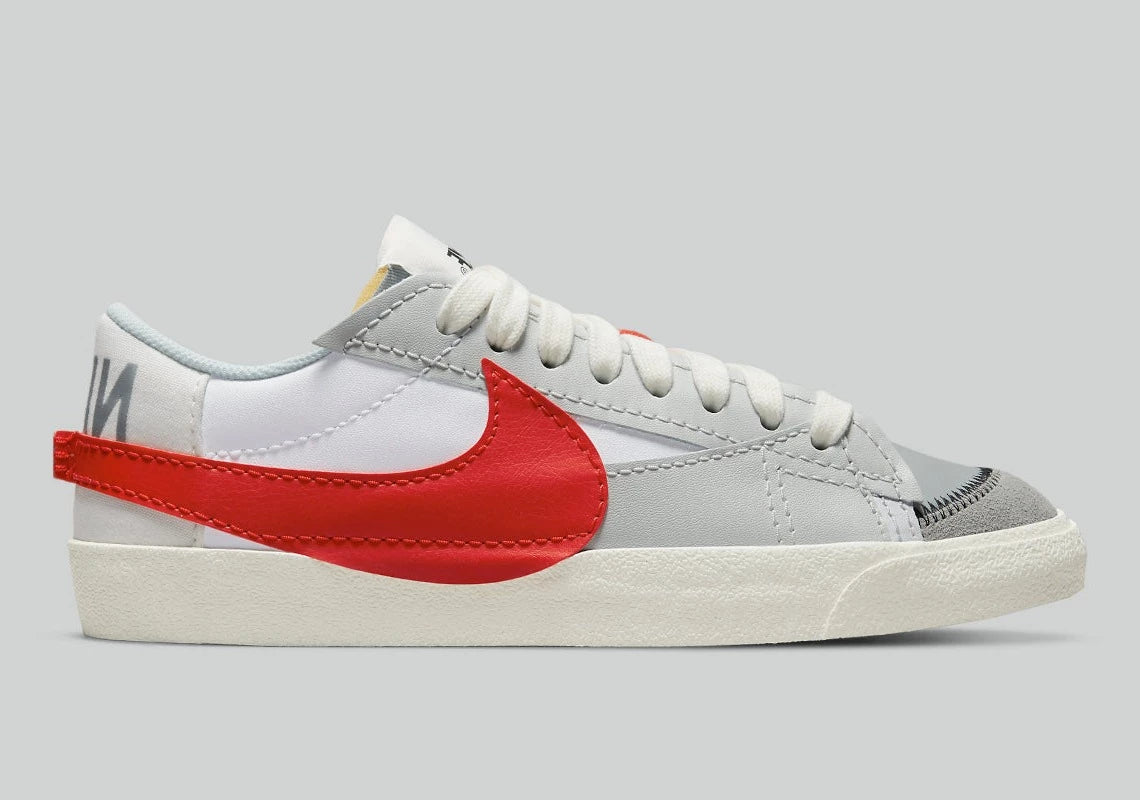 Nike Blazer Low 77 Jumbo White Photon Dust Light Smoke Grey University Red