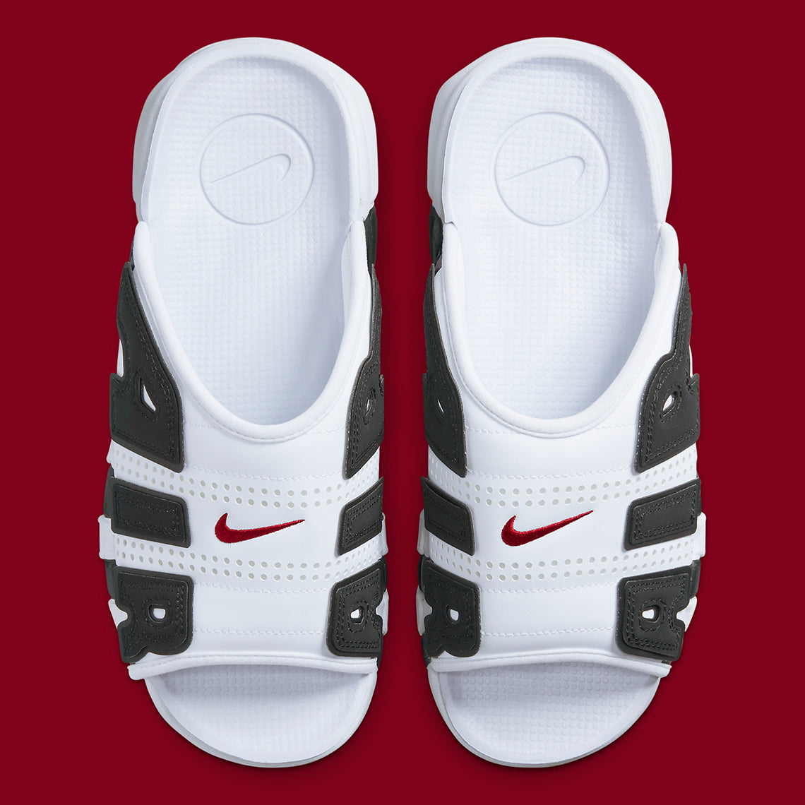 Nike Air More Uptempo Slide White Varsity Red