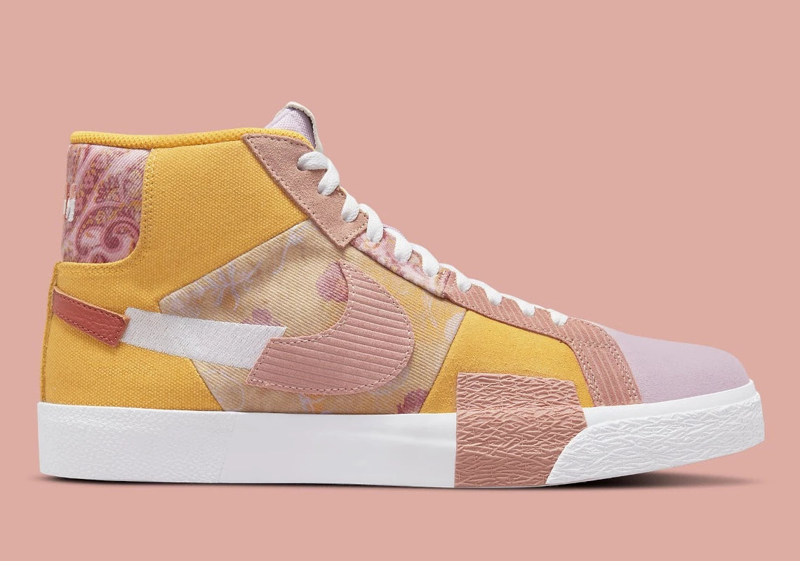 Nike SB Zoom Blazer Mid Premium Floral Paisley Sanded Gold