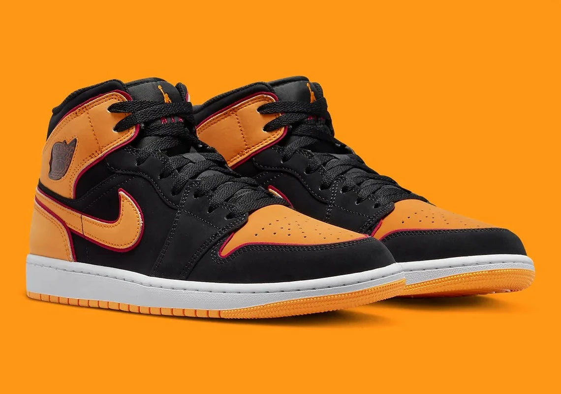 Jordan 1 Mid SE Black Vivid Orange