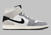 Jordan 1 Mid SE Craft White Cement Grey Black