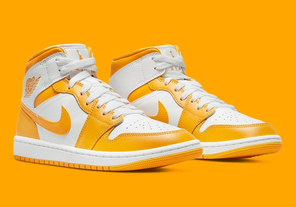 Jordan 1 Mid White University Gold