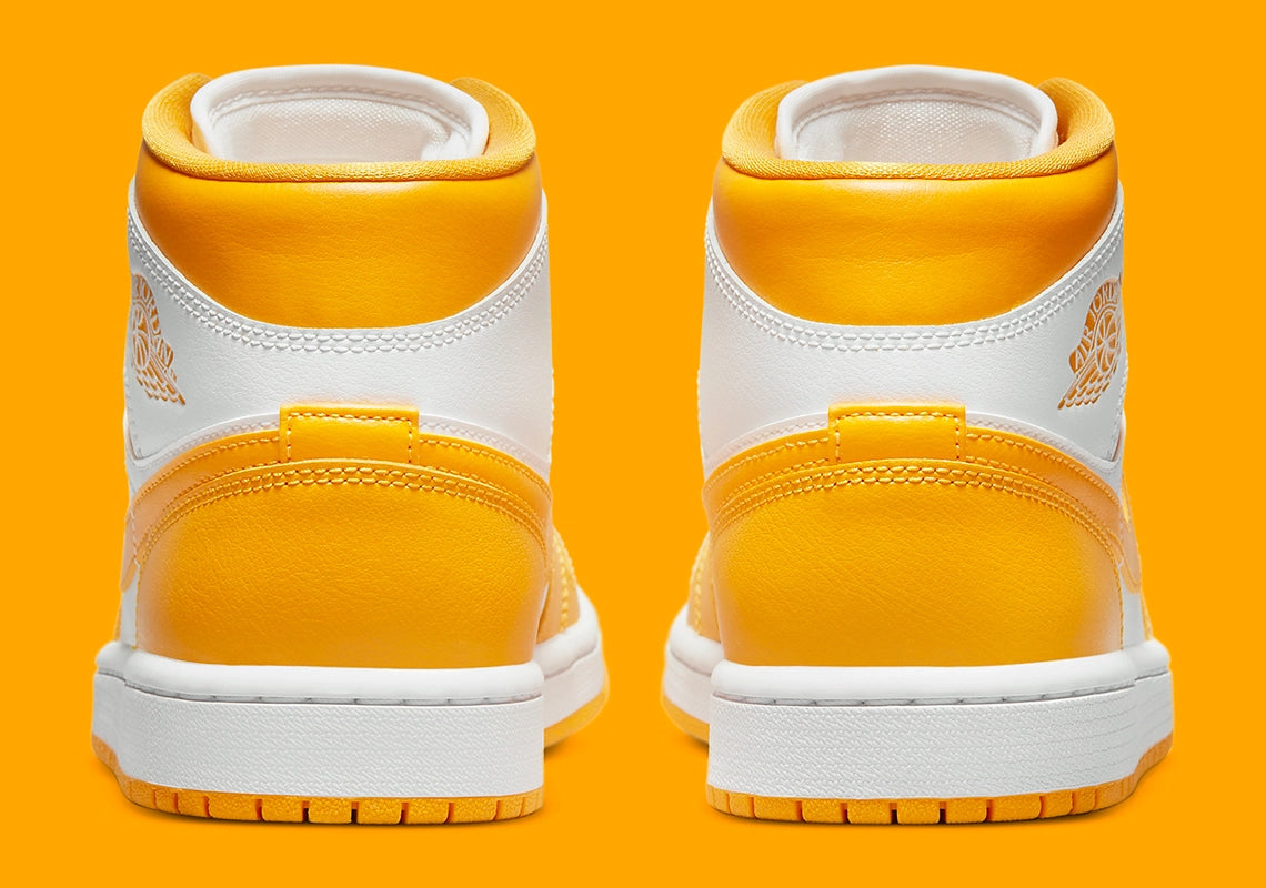 Jordan 1 Mid White University Gold