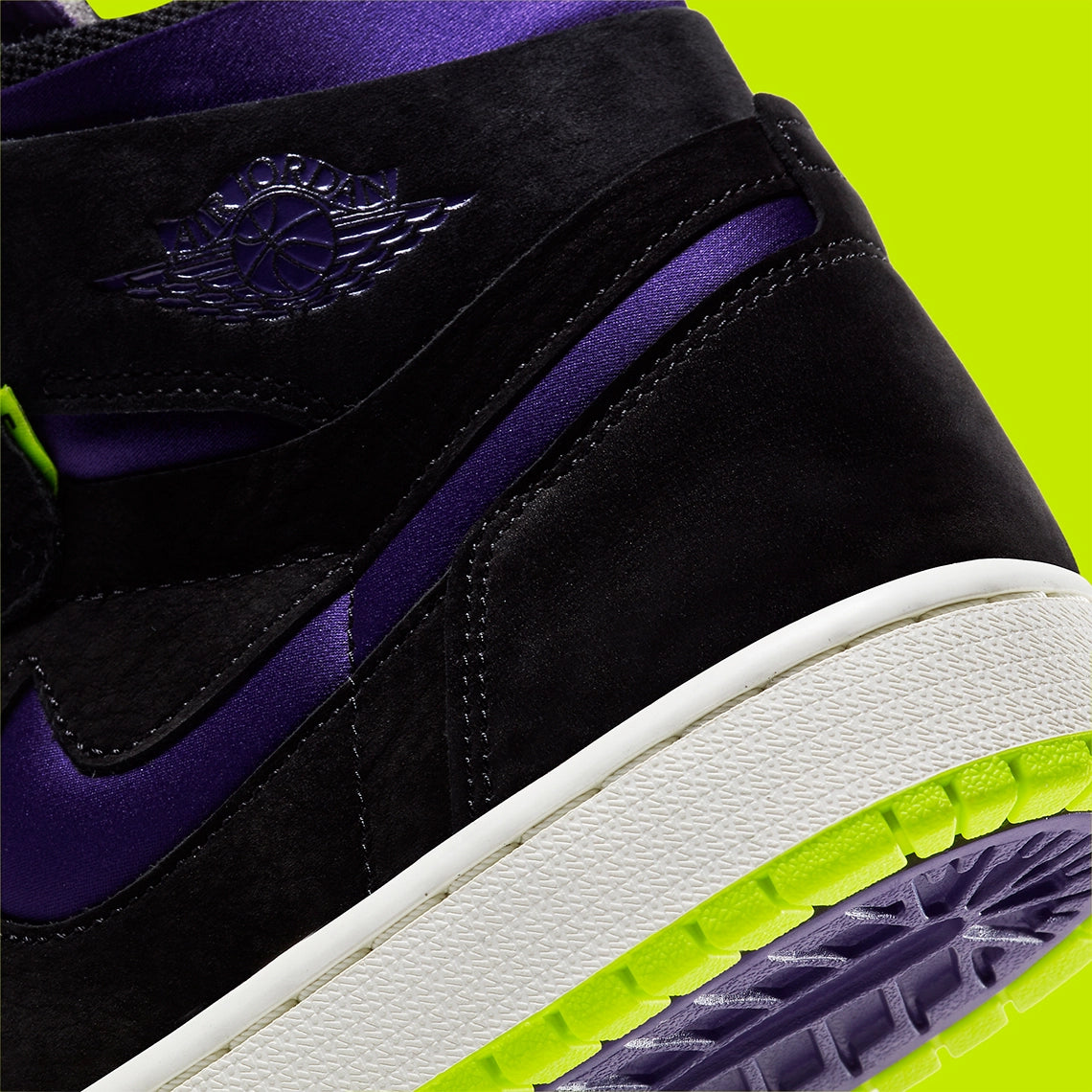 Jordan 1 High Zoom Air CMFT Black Court Purple Lemon Venom