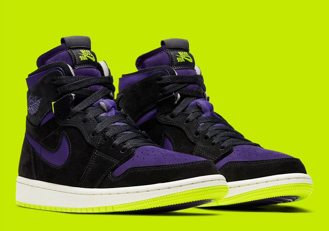 Jordan 1 High Zoom Air CMFT Black Court Purple Lemon Venom