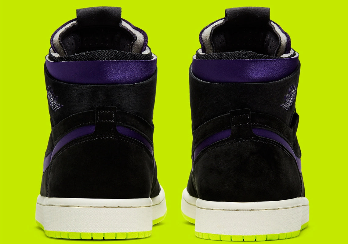 Jordan 1 High Zoom Air CMFT Black Court Purple Lemon Venom