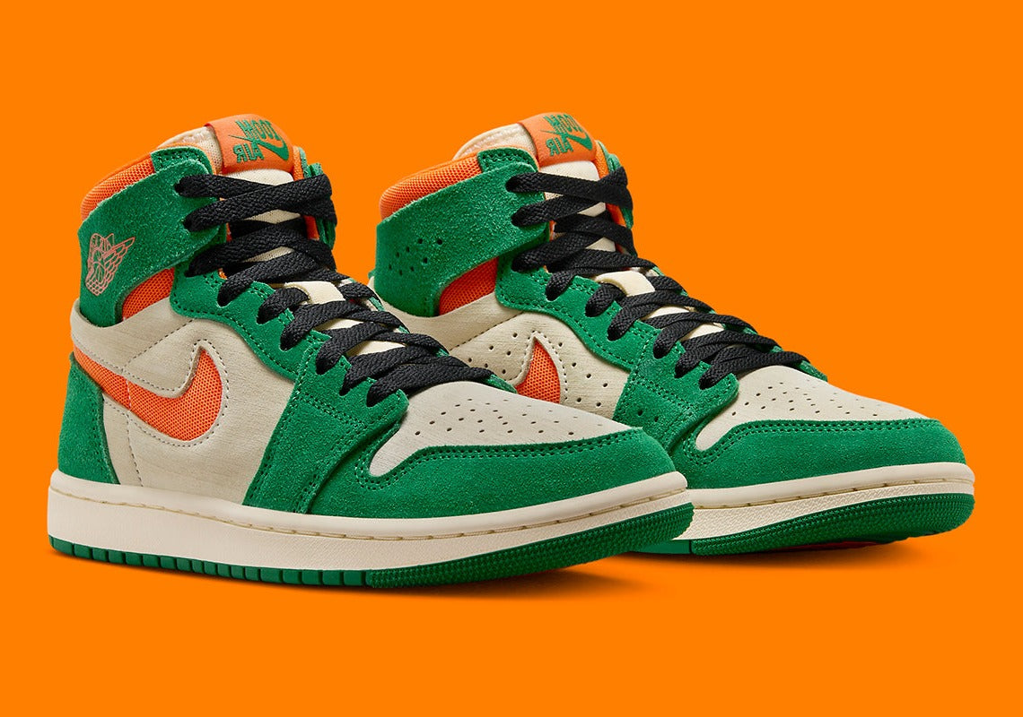 Jordan 1 High Zoom Air CMFT 2 Pine Green Orange Blaze