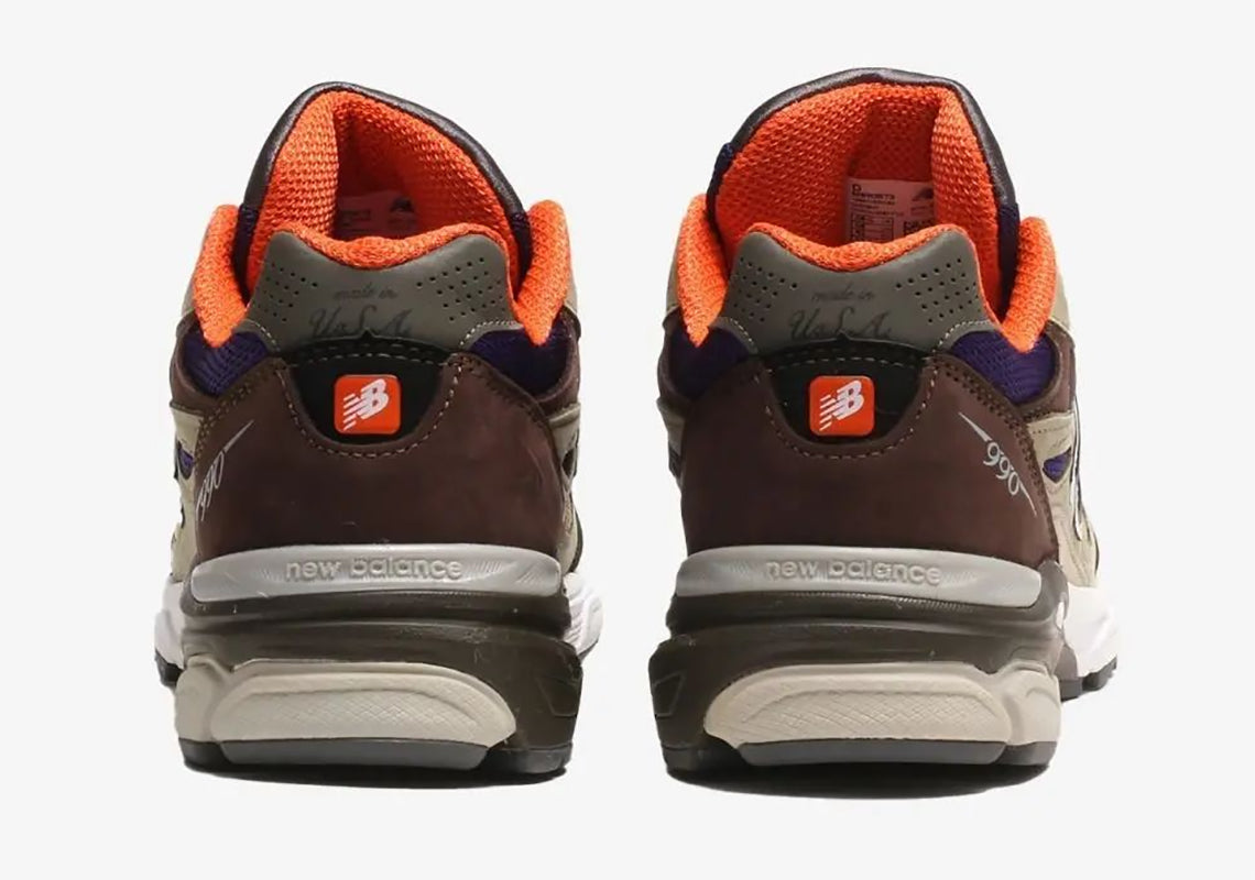 New Balance 990v3 MiUSA Teddy Santis Khaki Orange