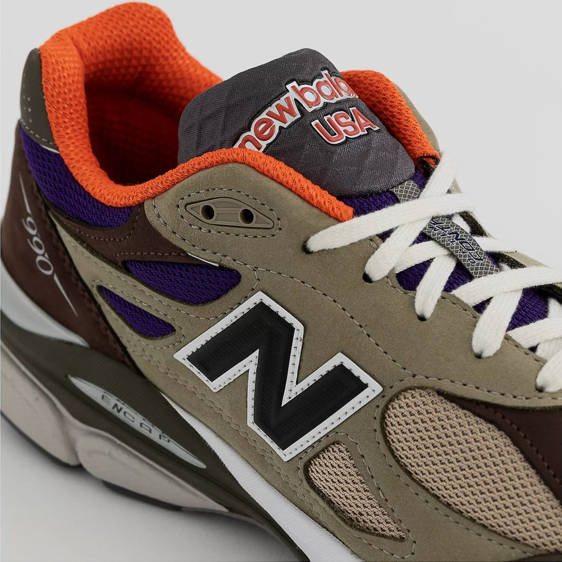 New Balance 990v3 MiUSA Teddy Santis Khaki Orange