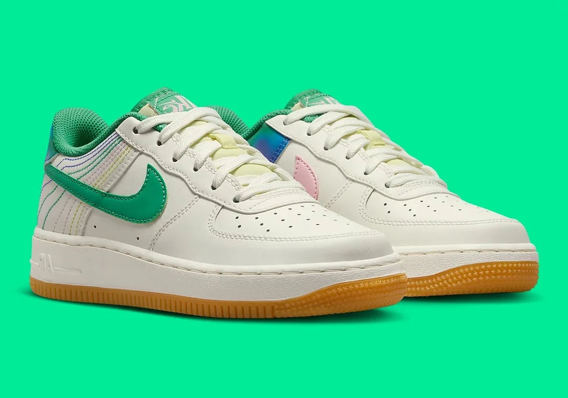 Nike Air Force 1 Low LV8 3 Heel Stitch Sail Stadium Green