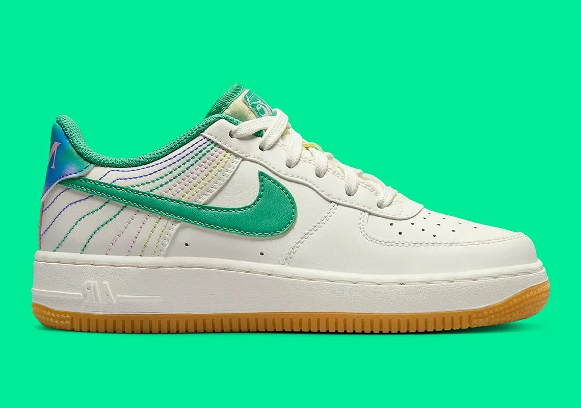 Nike Air Force 1 Low LV8 3 Heel Stitch Sail Stadium Green