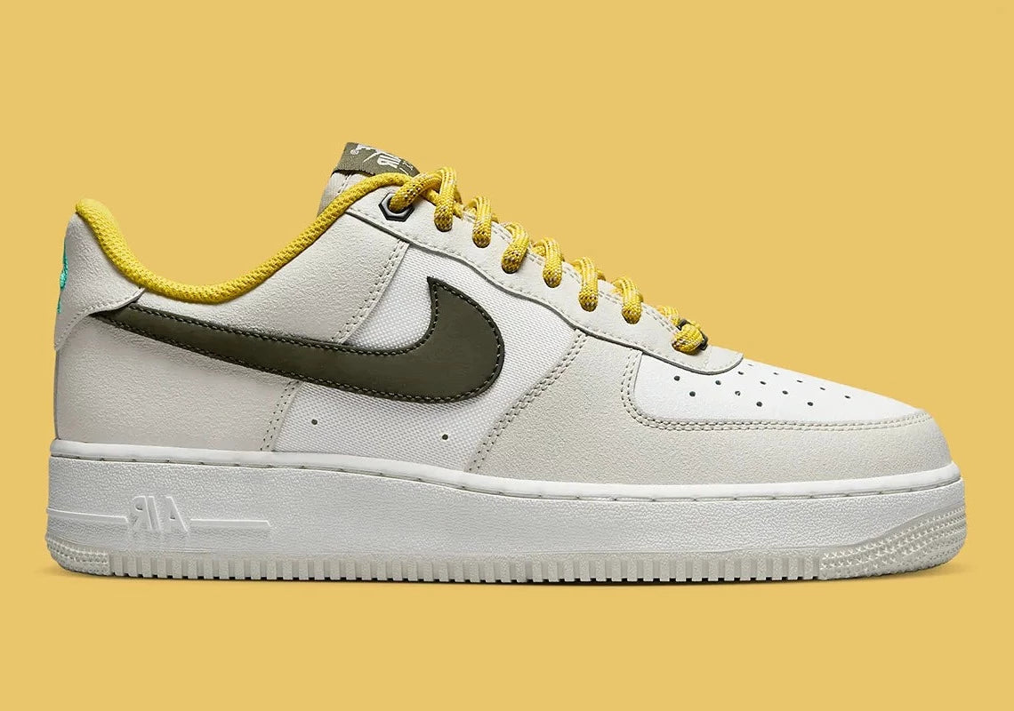 Nike Air Force 1 Low '07 PRM Light Bone Cargo Khaki Vivid Sulfur