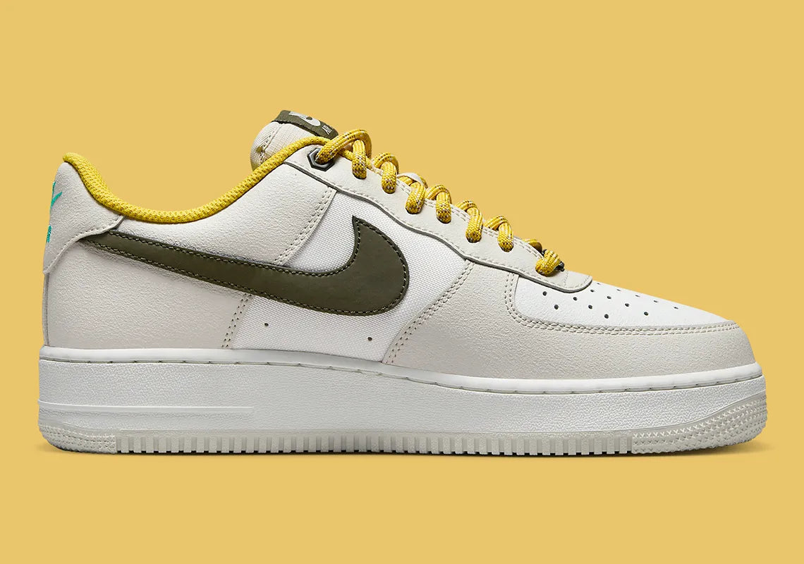 Nike Air Force 1 Low '07 PRM Light Bone Cargo Khaki Vivid Sulfur