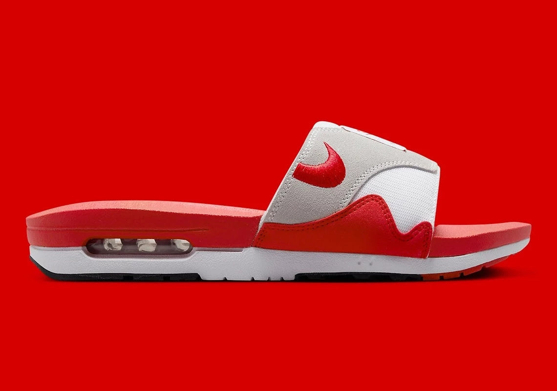 Nike Air Max 1 Slide White University Red