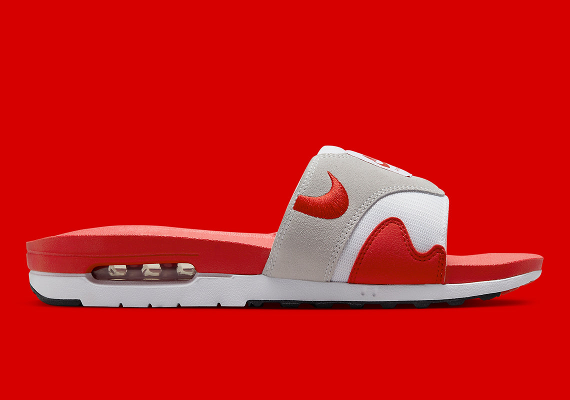 Nike Air Max 1 Slide White University Red