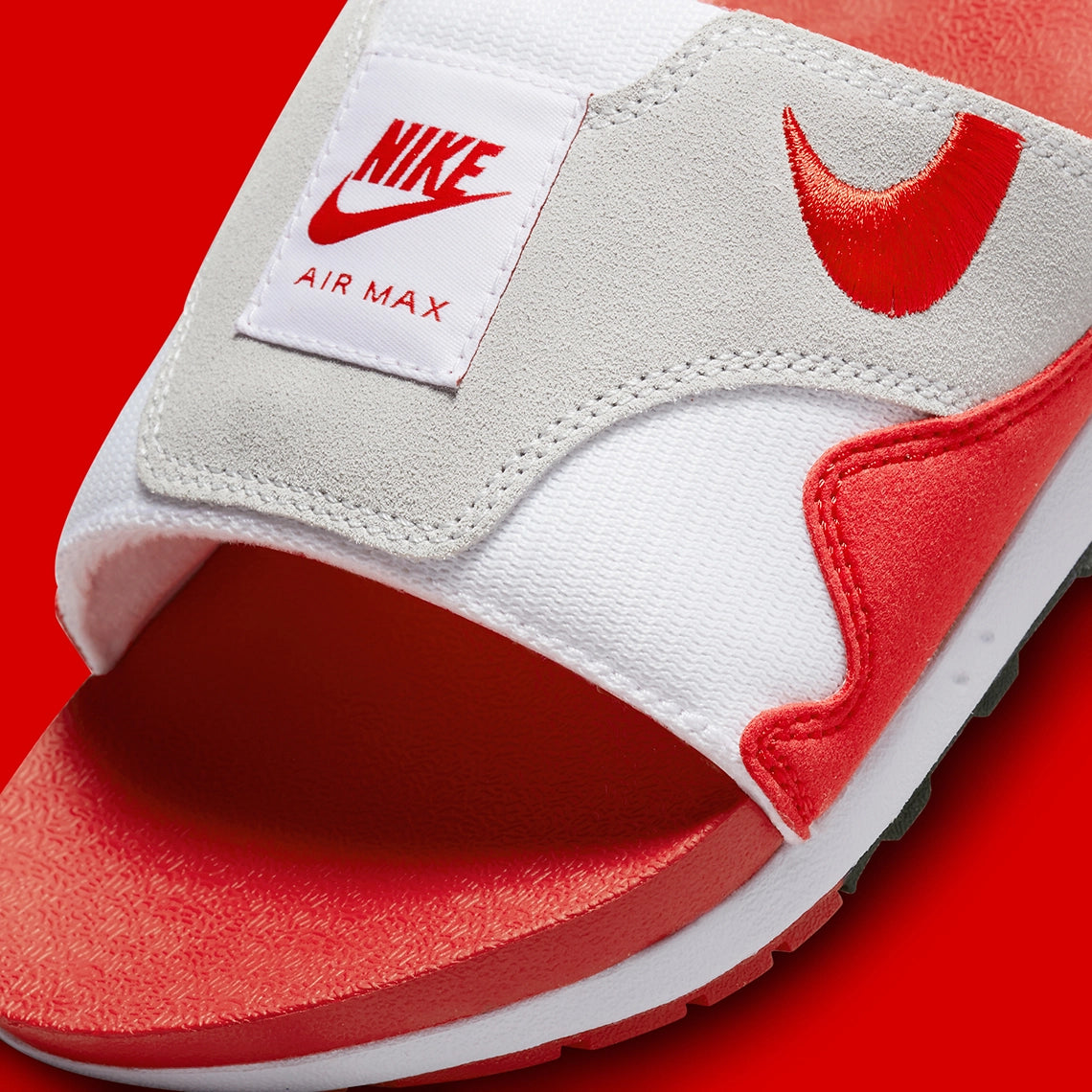 Nike Air Max 1 Slide White University Red