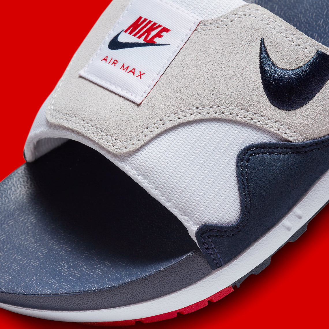 Nike Air Max 1 Slide Obsidian University Red