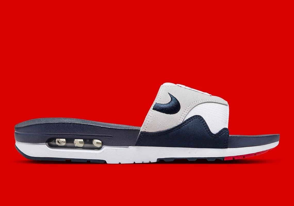 Nike Air Max 1 Slide Obsidian University Red