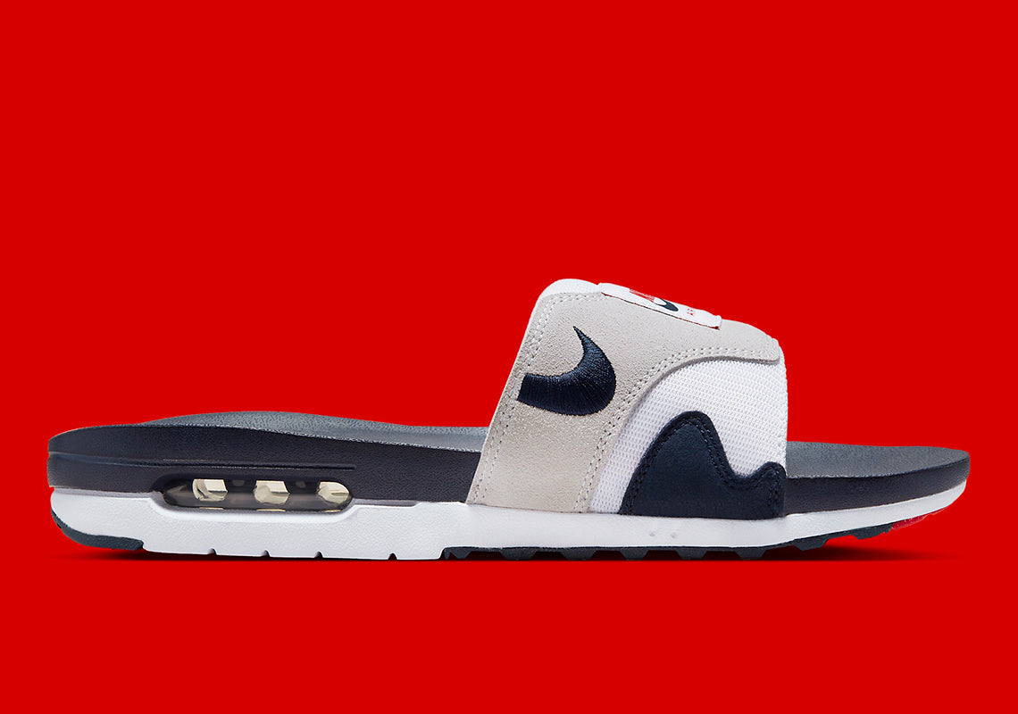 Nike Air Max 1 Slide Obsidian University Red