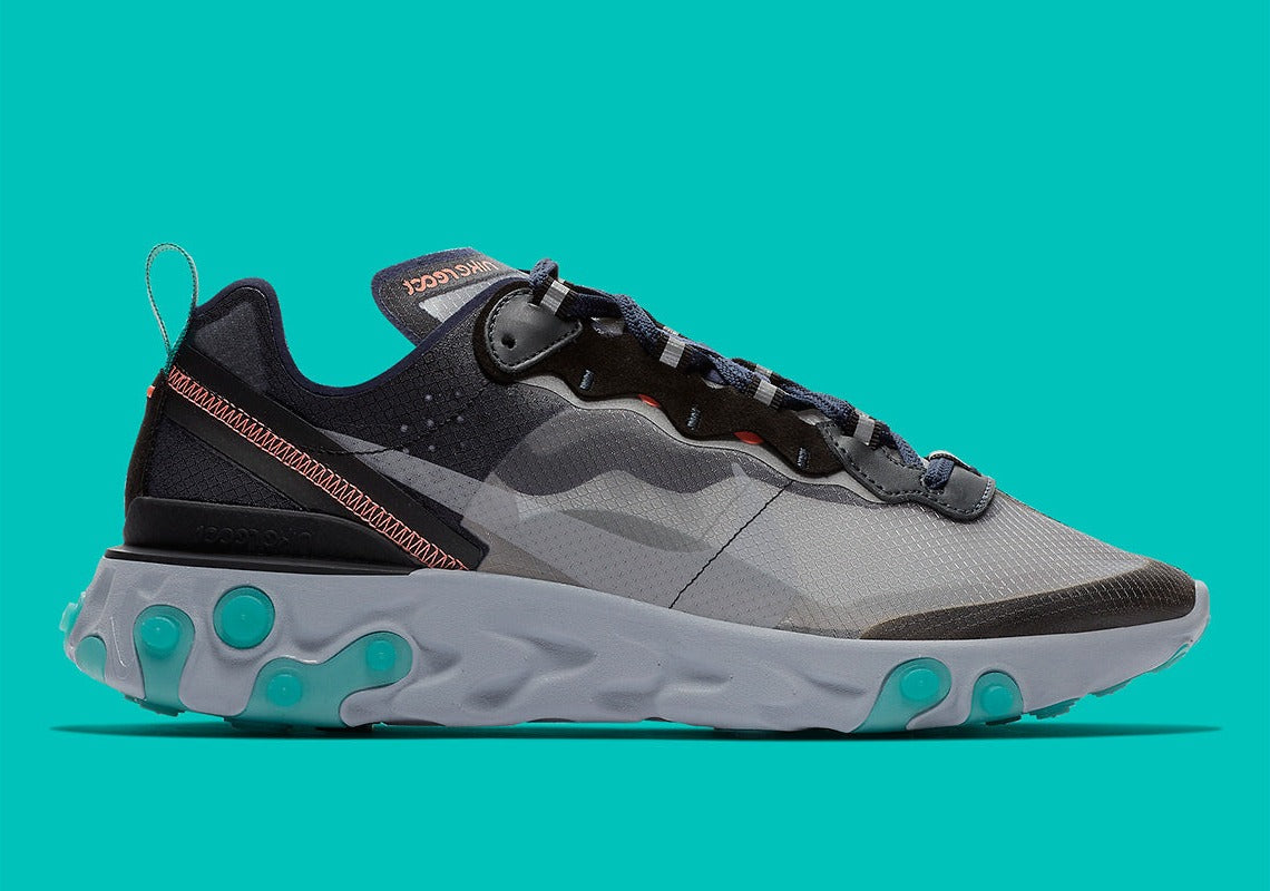 Nike - React Element 87 Black Neptune Green