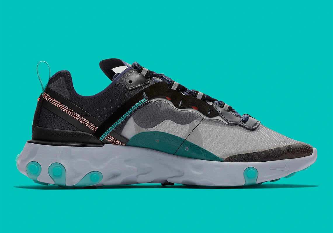 Nike - React Element 87 Black Neptune Green