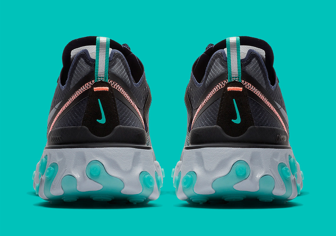 Nike - React Element 87 Black Neptune Green