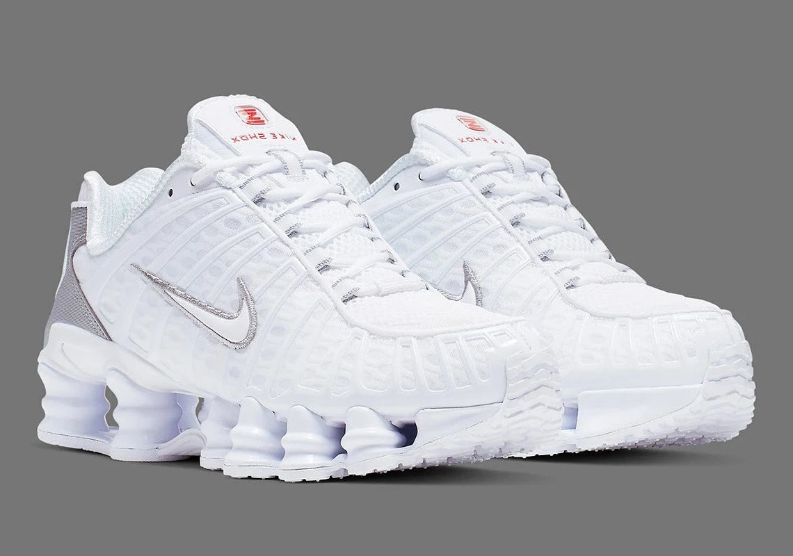 Nike Shox TL White Metallic Silver Max Orange