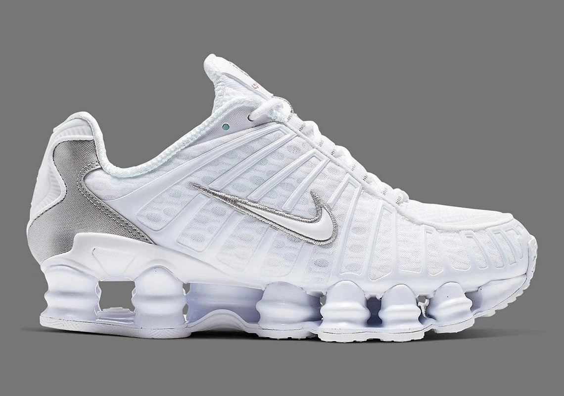 Nike Shox TL White Metallic Silver Max Orange