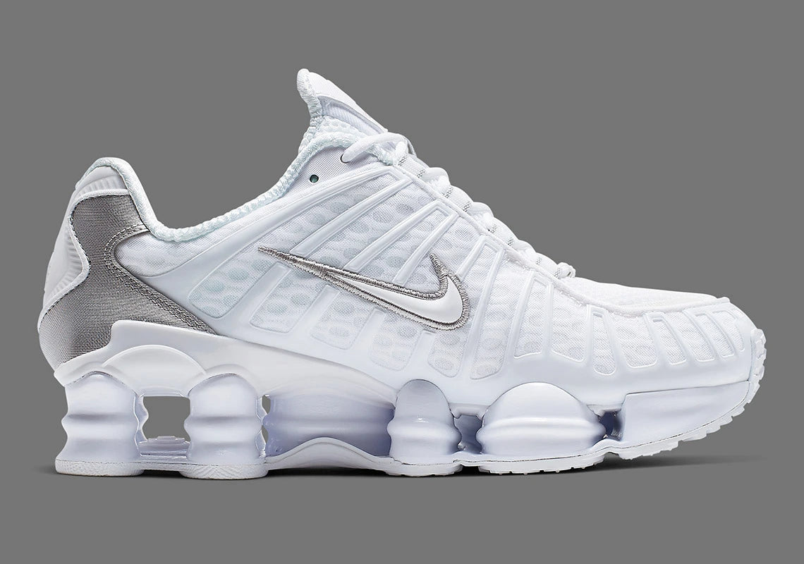 Nike Shox TL White Metallic Silver Max Orange