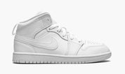 Air Jordan 1 Mid Triple White (2021) (PS)