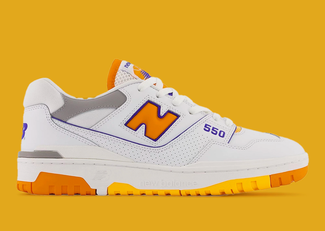 New Balance 550 White Vibrant Orange