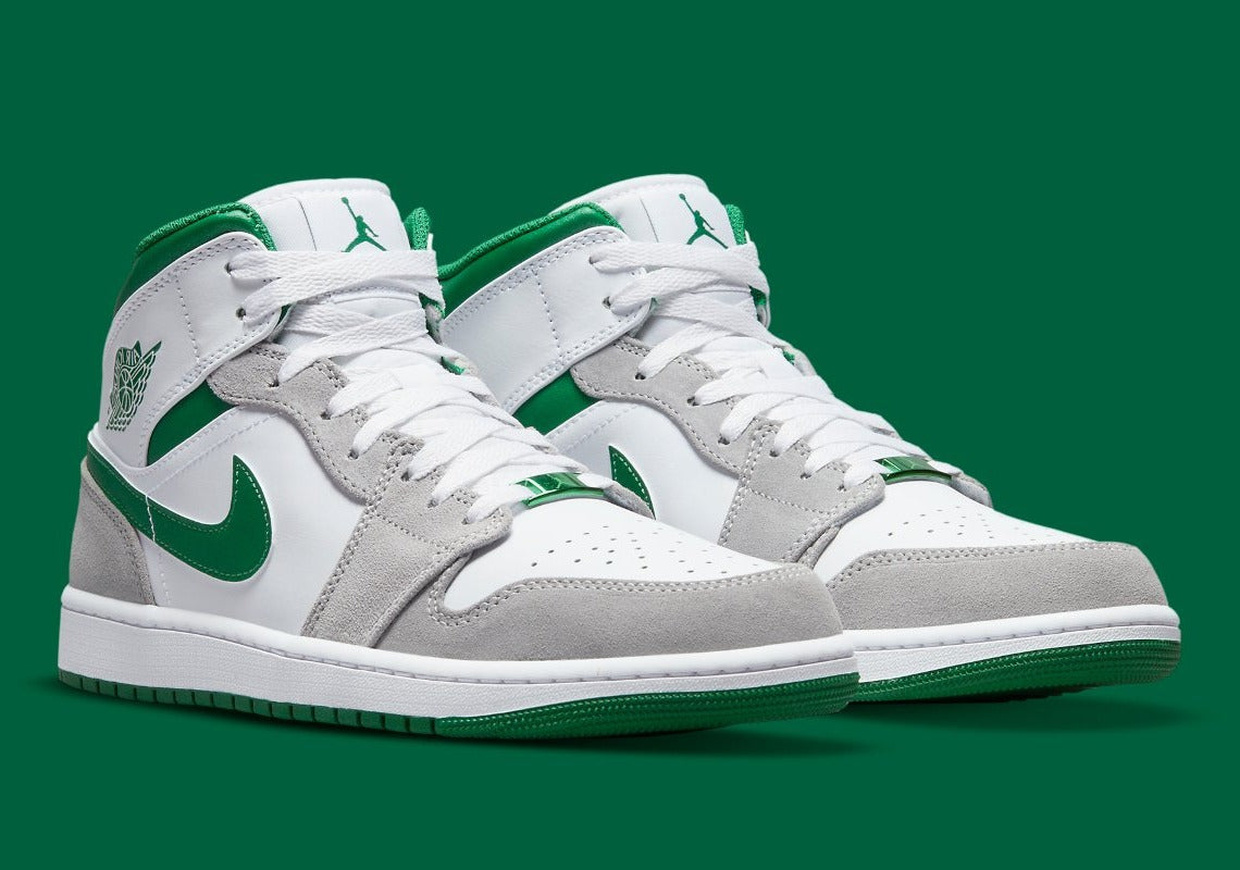 Air Jordan 1 Mid Etiqueter vert GlobalSneakers