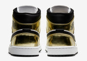 Air Jordan 1 Mid Metallic Gold Black White