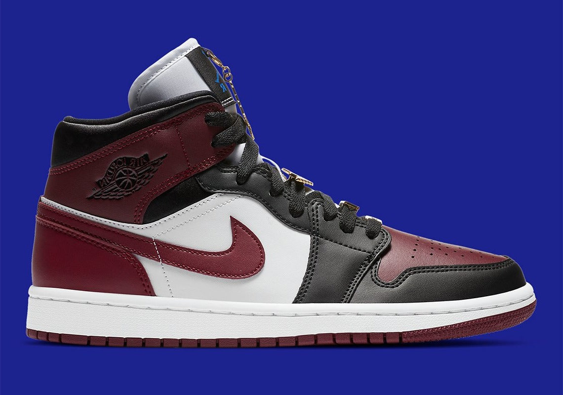 Air Jordan 1 Mid SE Black Dark Beetroot