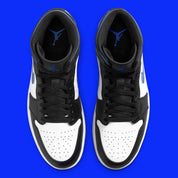 Air Jordan 1 Mid White Black Racer Blue