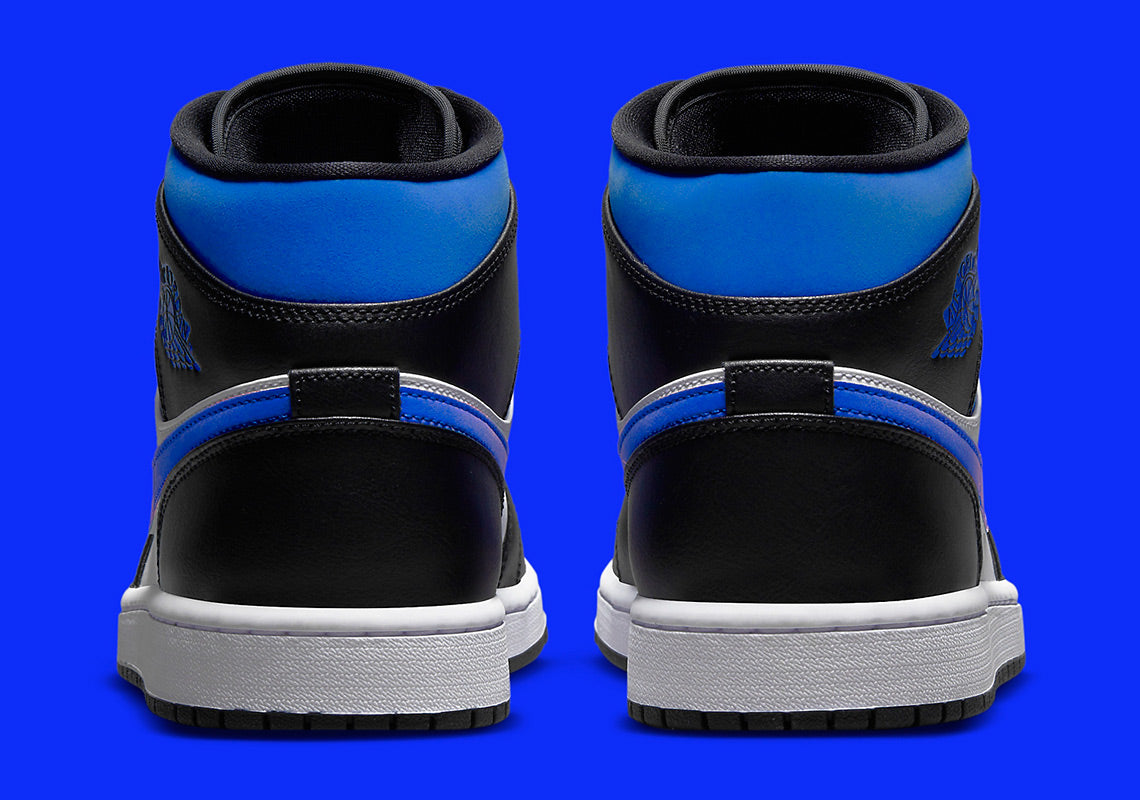 Air Jordan 1 Mid White Black Racer Blue