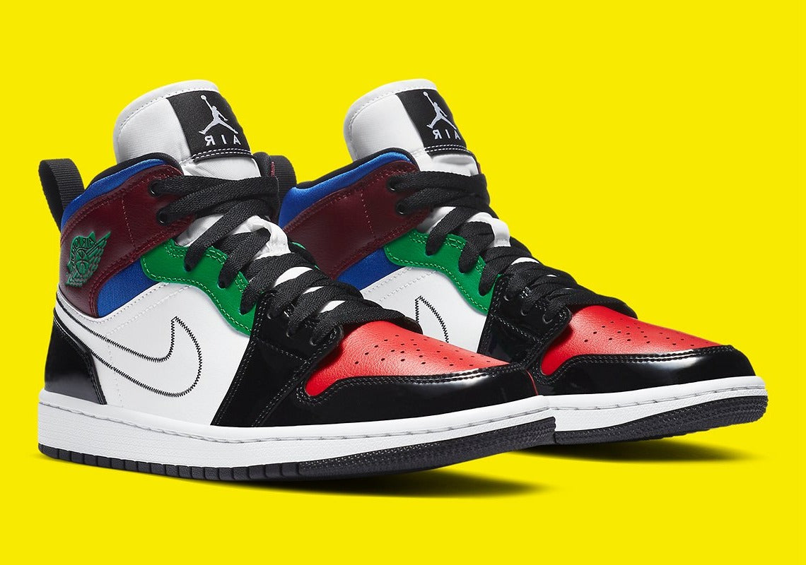 Jordan 1 Mid SE Black White Multi-Color