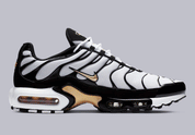 Nike Air Max Plus White Black Metallic Gold