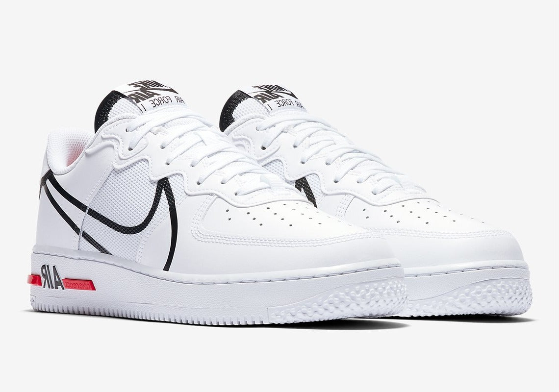 Nike - Air Force 1 React White Black Red