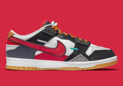 Nike Dunk Low Scrap Black Grey University Red