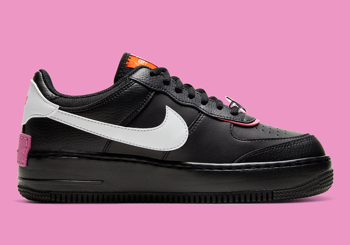 Nike Air Force 1 Shadow Removable Patches Black Pink