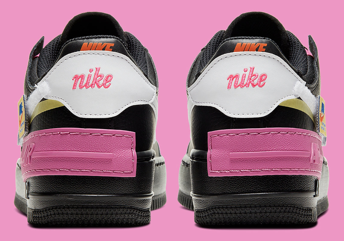 Nike Air Force 1 Shadow Removable Patches Black Pink