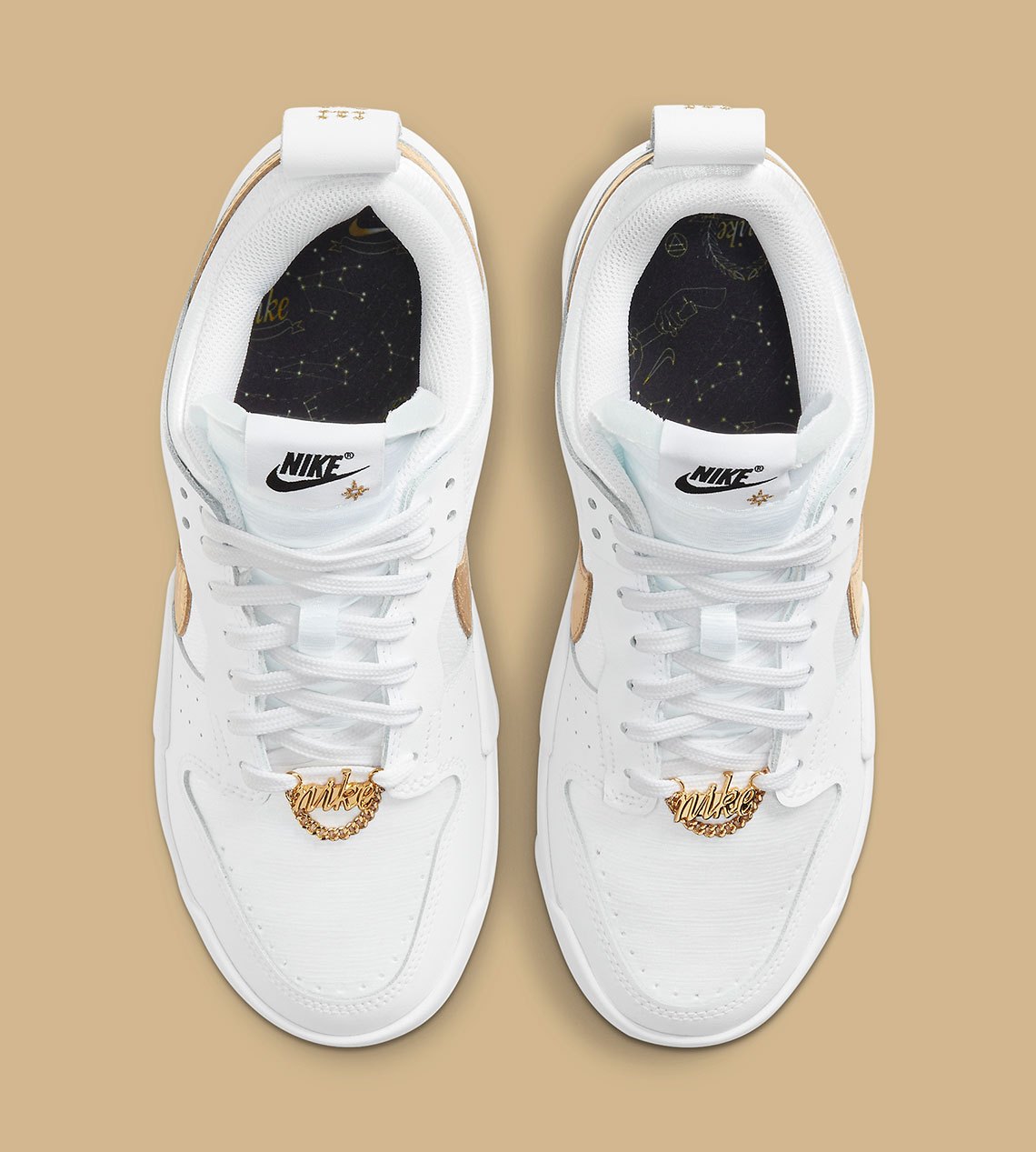 Nike Dunk Low Disrupt White Metallic Gold